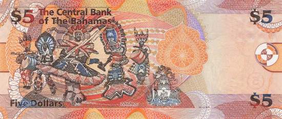 Bahamas 5 Dollar p72A 2013